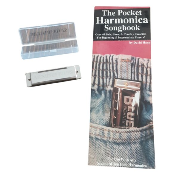 Memphis Blues Harmonica W/ Case And Songbook Set - Picture 1 of 4